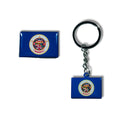 Minnesota flag, Enamel pin, Flag Keychain, Adorable Collections State Flags, United States Flags, Keychains, Cute pins, Limited Edition - WORLDWIDE SOUVENIRS	