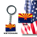 Arizona flag, Enamel pin, Flag Keychain, Adorable Collections State Flags, United States Emblem Flags, Keychains, Cute pins, Limited Edition - WORLDWIDE SOUVENIRS	