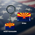 Arizona flag, Enamel pin, Flag Keychain, Adorable Collections State Flags, United States Emblem Flags, Keychains, Cute pins, Limited Edition - WORLDWIDE SOUVENIRS	