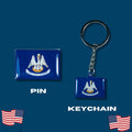 Louisiana flag, Enamel pin, Flag Keychain, Adorable Collections State Flags, United States Flags, Keychains, Cute pins, Limited Edition - WORLDWIDE SOUVENIRS	