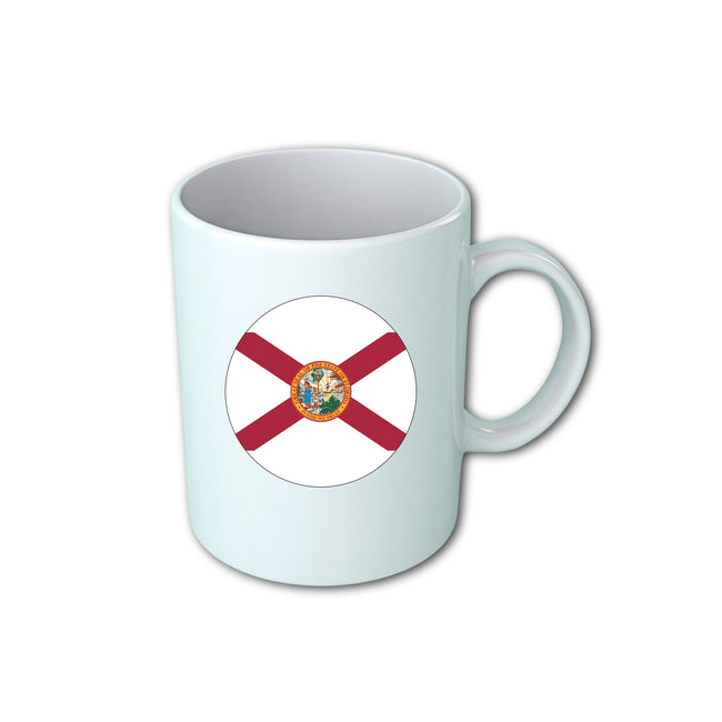 Florida Mug, Ceramic Mug, WorldwideSouvenirs, 11 oz Glossy Coffee Cup, State Flag, Mugs, American flag, USA Limited Edition - WORLDWIDE SOUVENIRS	