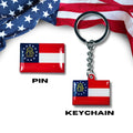 Georgia flag, Enamel pin, Flag Keychain, Adorable Collections State Flags, United States Emblem Flags, Keychains, Cute pins, Limited Edition - WORLDWIDE SOUVENIRS	