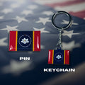 Mississippi flag, Enamel pin, Flag Keychain, Adorable Collections State Flags, United States Flags, Keychains, Cute pins, Limited Edition - WORLDWIDE SOUVENIRS	