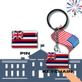 Hawaii flag, Enamel pin, Flag Keychain, Adorable Collections State Flags, United States Emblem Flags, Keychains, Cute pins, Limited Edition - WORLDWIDE SOUVENIRS	