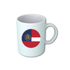 Georgia Mug, Ceramic Mug, WorldwideSouvenirs, 11 oz Glossy Coffee Cup, State Flag, Mugs, American flag, USA Limited Edition - WORLDWIDE SOUVENIRS