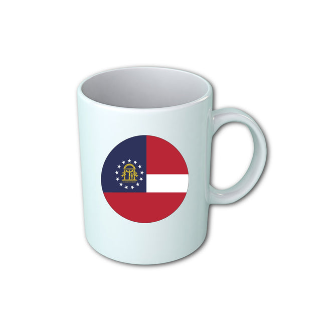 Georgia Mug, Ceramic Mug, WorldwideSouvenirs, 11 oz Glossy Coffee Cup, State Flag, Mugs, American flag, USA Limited Edition - WORLDWIDE SOUVENIRS	