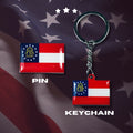 Georgia flag, Enamel pin, Flag Keychain, Adorable Collections State Flags, United States Emblem Flags, Keychains, Cute pins, Limited Edition - WORLDWIDE SOUVENIRS	