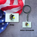 Illinois flag, Enamel pin, Flag Keychain, Adorable Collections State Flag, United States Emblem Flags, Keychains, Cute pins, Limited Edition - WORLDWIDE SOUVENIRS	